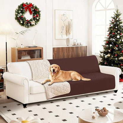 Waterproof Dog Bed Cover, Non-Slip Dog Blanket for Couch, Couch Covers for Dogs Washable, Pet Blanket for Furniture, Pet Bed Mat for Sofa, Car, Pet Supplies (82x82 Inch, Coffee)