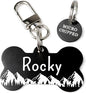 Ultra Joys Stainless Steel Pet ID Tag Dog Name Tags Personalized Front and Back Engraving, Customized Dog Tags and Cat Tags, Optional Engraved on Both Sides, Custom Your Own, Small