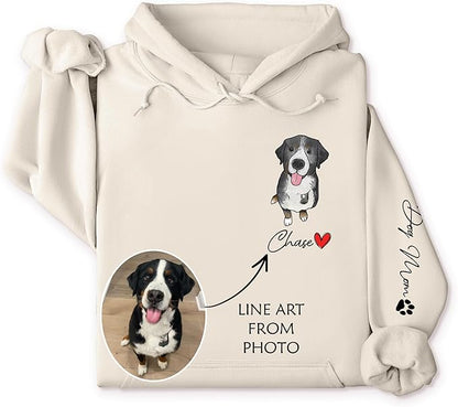 CHIARA CONTI11 Custom Dog Hoodie, Custom Pet Gifts, Custom Dog Shirt, Custom Dog Sweatshirt, Valentine's Day Gift