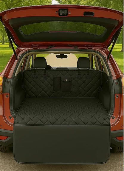 Universal Cargo Liner for SUV – Waterproof Dog Trunk Mat, Non-Slip Back Seat Protector, Car Bed Cover, Pet Barrier, Rear Liner Accessories for Trucks & Sedans, Universal Fit Trunk Cover