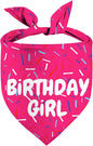 Birthday Dog Bandanas 1 Pack, Colorful It's My Birthday Dog Scarfs for Boy and Girl, Pet Scarves for Birthday Boy and Girl Bandanas for Small Medium Large Dogs (Birthday Girl, Small)