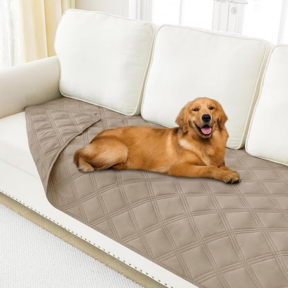 Smiry Waterproof Dog Bed Cover Blanket 40x80, Soft Reversible Pet Blanket, Washable Leakproof Cats Dogs Couch Cover for Sofa, Couch, Furniture, Taupe/Taupe