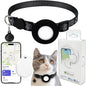 GPS Tracker for Cats, Mini GPS Pet Tracker with Collar, IPX8 Waterproof Cat Trackers Collar,No Monthly Fee,Work with Apple Find My(iOS Only),Smart Trackers for Pets-Black-4