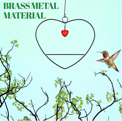 LemonRoad Hummingbird Swing, Tweet Heart Birdie Swing, Copper Hummingbird Perch Metal Frame for Wild Finches & Orioles Bird Outdoors Indoor Trunk Lawn Patio Garden (Black)