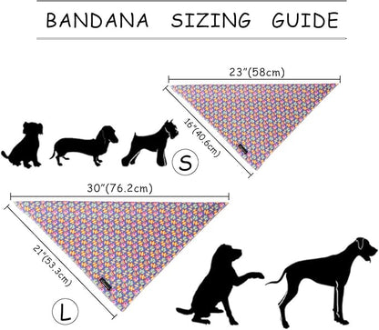 ARING PET Easter Dog Bandanas, Cute Purple Colorful Eggs Pet Bandana Scarf Triangle Bibs for Puppy Small Medium Large Boy Girl Dogs Cats-S