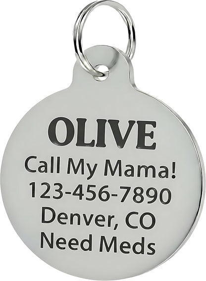 Bad Tags Personalized Dog and Cat ID Tags in 25+ Designs and 2 Sizes - 5 Lines of Custom Engraved Text - Funny Cute Personalized Pet Tags (I'm The Reason We Can't Have Nice Things, Large (1.25 inch))