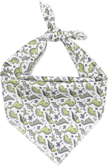 ARING PET Dinosaur Dog Bandanas, Summer Kerchief Triangle Bibs Scarf for Puppy Small Medium Large Boy Girl Dogs Cats-S