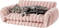 Hollypet Cat Bed Fluffy Plush Mutifuctional Double-Layer Soft Pet Couch Orthopedic Sofa Nest Beds for Small Cats and Dogs, Pink (21x15x8 inch)