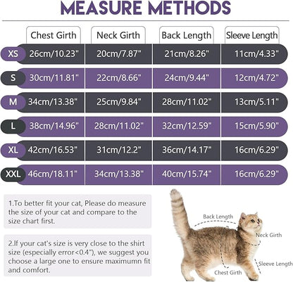 Sticky Cat Clothes Stretchy, Sphynx Hairless Sweater & Pajamas for Cats only, Soft Cat Onesie for Cats After Surgery Female Male & Hair Loss Prevention, Black XL