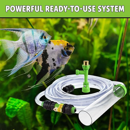 Python No Spill Clean and Fill Aquarium Maintenance System, Gravel Cleaner and Water Changer, 25 Foot
