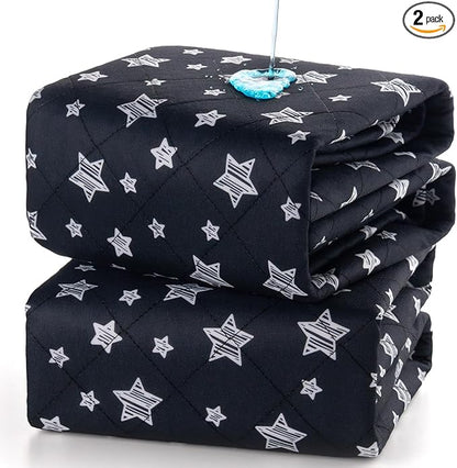 Waterproof Bed Pads Washable, Absorbent Chuck Pads for Incontinence, Waterproof Mattress Protector for Seniors, Bedwetting Kids, Hospitals, Pets, 34"x36" 2 Pack