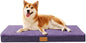 Patas Lague Orthopedic Dog Bed Large Sized Dog 36''X24'',Soft Waterproof Egg Crate Foam Medium Pet Crate Beds Mat with Removable Washable Cover and Non-Slip Bottom, Purple