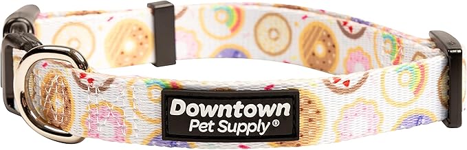 Downtown Pet Supply - Best & Fancy Dog Collar - Lightweight Adjustable with Quick Buckle & D-Ring - Hand Wash Safe - Donut - M - Medium