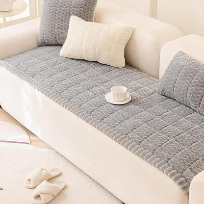 Sofa Cover Fuzzy Couch Cover for Pet, Couch Covers for Dogs Washable Non-Slip Sofa Slipcover Cushion Protector Pets Friendly Mat Bed