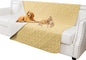 Waterproof Dog Blanket, 52x82 inches Pet Couch Covers for Sofa, Bed Furniture Protector from Dogs Washable and Reversible-Sand+Cream