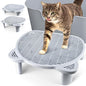 Adjustable Cat Ramp Litter Box Step Double Layer with Filter Function, Elevated Litter Box Ramp for Senior Cats Easy Cleaning Cat Litter Tray for Floor Indoor (Grey)