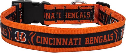 NFL Cincinnati Bengals X-Large Football Team Collar for Dogs & Cats - Shiny & Colorful Licensed by The NFL