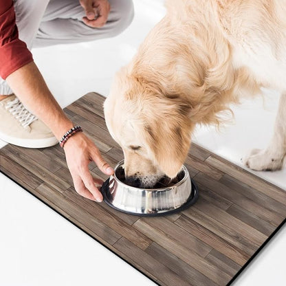 Pet Feeding Mat for Floors Waterproof Dog Mat for Food and Water Absorbent Quick Dry Non Slip mat for Cat Bowls