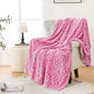 Bnuitland Pink Leopard Print Flannel Throw Blanket, 300 GSM Double Sided Fuzzy Fluffy for Bed Sofa Couch Travel, Super Soft Lightweight Cheetah Print Blanket for Adults and Kids, 50×60 inch