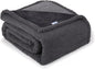 Waterproof Dog Blanket for Large Dogs - Reversible Washable Pet Blanket, Soft Sherpa Fleece Furniture Protector, Cat Throw Bed Couch, Grey, 60"x80"