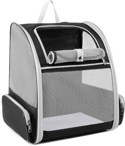 Cat Backpack Dog Backpack Carrier for Small Dogs and Medium Cat up to 15lbs, Travel Pet Carrier for Puppy Kitten Bunny, Cat Dog Carrying Backpack Collapsible (Black)