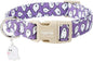 Faygarsle Halloween Dog Collar with Charm, Purple with Ghost Pattern, for Small Medium Large Dogs M