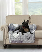 Brilliant Sunshine Quilted Calming Dog Bed Mat, Removable Washable Cover, Cushion Protector and Couch Covers for Dogs, Pets, Cats, Medium, Grey Heart Love Patchwork
