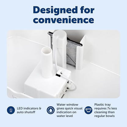 PetSafe Viva Pet Fountain - Encourages Healthy Hydration - Automatic Water Dispenser with Double Filtration - Ultra Quiet Water Fountain - Easy to Assemble & Clean - Stainless Steel - 64 oz