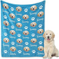 Personalized Dog Blanket, Customized Pet Blankets with Name Picture, Throw Blanket for Small Medium Large Dog Puppy Cat