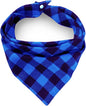 Christmas Plaid Bandana with Button, Fall Dual Layer Soft Cotton Triangle Dog Scarf Kerchief Washable Girl Boy Bandanas Adjustable Accessories for Small Medium Large Extra Large Puppy Pet