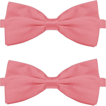 KOOLMOX Dog Bow Ties Pink, Adjustable Dog Collar Bow Tie for Medium and Large Dogs Cats Pets Wedding Birthday Graduation Holiday Homecoming Costumes Grooming, 2-Pack