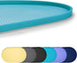 100% Waterproof 0.5" Raised Edge BPA Free Silicone Dog Food Mat, Pet Cat Feeding Mats Contain Spills Protects Floors, Placemats for Cats and Dogs Water Bowl Dishwasher. (Small, Teal)