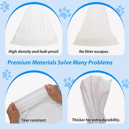 Litter Bags Compatible with Petcove,Durable Replacement Bags Compatible with Petcove Self Cleaning Box,18 x 16 Litter Bag Compatible with Petcove,4 Rolls