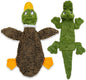 Best Pet Supplies Squeaky Dog Toys with Soft Durable Fabric for Small, Medium and Large Pets Interactive Toy for Indoor Play, Supports Active Biting and Play - Duck & Alligator, Small