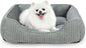 MIXJOY Dog Beds for Medium Dogs Washable, Rectangle Pet Bed Medium Size Dog, Orthopedic Sleeping Pet Sofa Bed, Soft Calming Cat Beds for Indoor Cats, Anti-Slip Bottom with Multiple Size