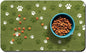 Dog Food Mat, Absorbent Water Bowl Mats Cat Pet Feeding Placemats Dark Green 24 * 32 inch
