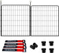Portable Dog Crates, 32'' Metal Pet Playpen for Small/Medium Dogs, Indoor/Outdoor, Easy-Carry Straps, 2 Add-On Panels, No Door