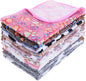 12 Pcs Dog Blanket Pet Paw Print Fleece Blanket Cat Soft Warm Sleep Mat Guinea Pig Cage Liners Small Medium Whelping Pet Essentials for Pet Grooming Shop Girl Boy Puppy