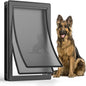 Aluminum XL Dog Door for Exterior Door,Open Size:24.4" H x 13.8" W,Heavy Duty Doggy Door with Enclosed Magnetic Flaps,Extreme Weather Doggie Doors (Black, X-Large)
