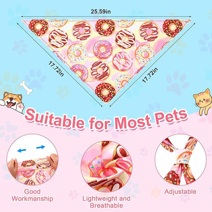 Amylove 120 Pcs St. Patrick's Day Dog Bandanas Bulk Holiday Triangle Dog Pack Puppy Kerchief Bandana Adjustable Spring Pet Scarf for Pet Cat Costume Accessories Decor(Cartoon)