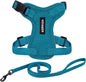 Voyager Escape-Proof Step-in Lock Cat Harness & 5ft Neoprene-Handle Leash Set All-Weather Mesh with Reflective Stitching for Small to Large Cats by Best Pet Supplies, Turquoise, XXS