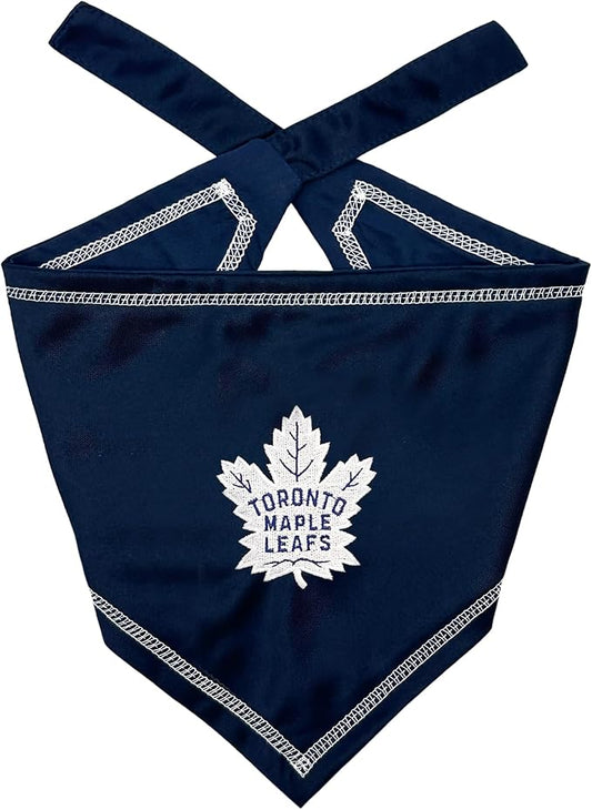 Pets First NHL Toronto Maple Leafs TIE Bandana, Size Small/Medium. Dog Bandana Scarf Bib for Pet Cat Dog. The Ultimate Game-Day, Party Bandana