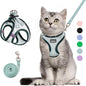 Cat Harness and Leash Set, Soft and Breathable Vest with Reflective Strip, Escape Proof Kitten Harness, Easy to Wear for Cats Walking and Traveling (Light Green, XS)
