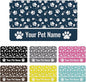 Personalized Dog Food Mat Custom Pet Feeding Absorbent Mats for Floor Customized Cat Water Bowl Placemats Non-Slip Washable Dog Mat for Food and Water