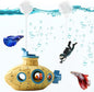 Floating Fish Tank Decoration, LittleCute Retro Submarine AquariumDecoration with Two Float Balls,Resinous Fish Tank Accessorie