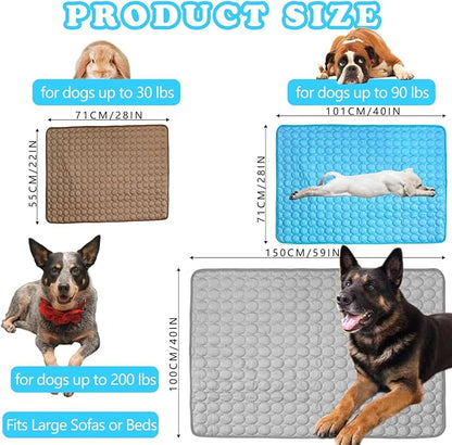 Dog Cooling Mat for Dogs, Pet Cooling Pad Bed for Dog Easy Washable for All Types of Pets and Perfect for Both Indoor and Outdoor Use, Including Car Seats 59" x 40"