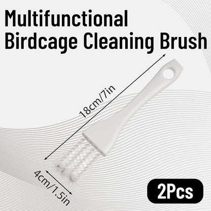2 PCS Bird Cage Cleaner, Long Handle Bird Poop Remover for Pet Cages, Professional Parrot Cage Accessories Toolfor Better Cleaning of Bird Droppings from Pet Cages Parrot Cages Bird Perches