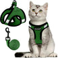 FAYOGOO Cat Harness, Cat Leash and Harness Set for Walking Escape Proof, Harness for Small Cats/Small Dogs, Large Kitten/Puppy Harness and Leash, Harness for Cats S-XXL(Neon Green, Large)