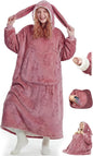Mewaii Wearable Blanket Hoodie for Adults, Warm Sherpa & Soft Flannel Long Sweatshirt with Giant Pocket, Cozy Gifts for Women