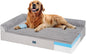 Veehoo Orthopedic Dog Bed for Large Senior Dogs, 7 Inch Thick XL Memory Foam Dog Bed with L Shaped Bolsters, Orthopedic Pet Couch with Waterproof Liner & Removable Washable Cover, 48"x30"x7"
